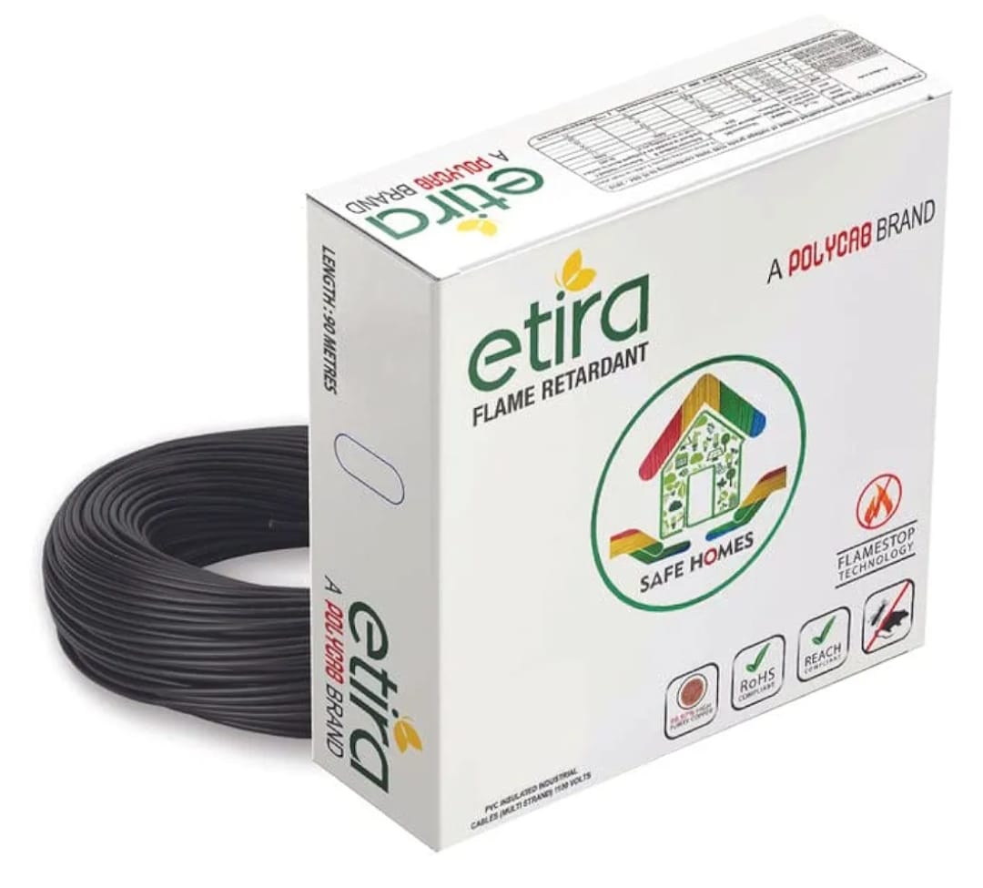 POLYCAB ETIRA PLUS, 90m [2.50 sq. mm, Black]